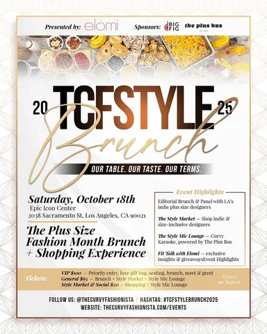 mariedenee Instagram post about TCF Style Brunch announcement