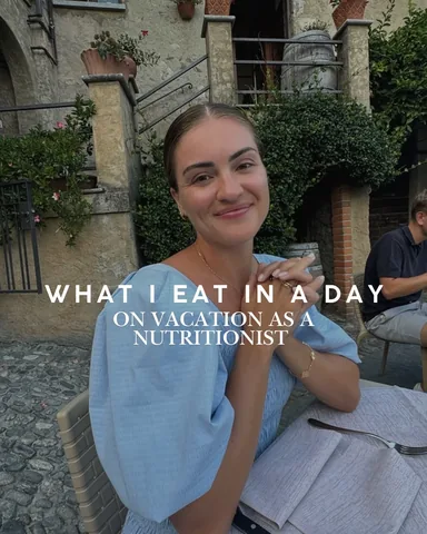 mariiiagad Instagram post about Balanced vacation nutrition
