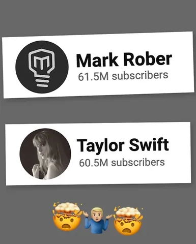 markrober Instagram post about YouTube growth