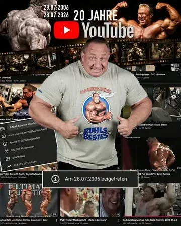 markusruehl Instagram post about YouTube Jubiläum