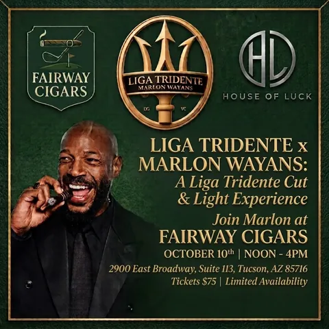 marlonwayans Instagram post about Cigar event