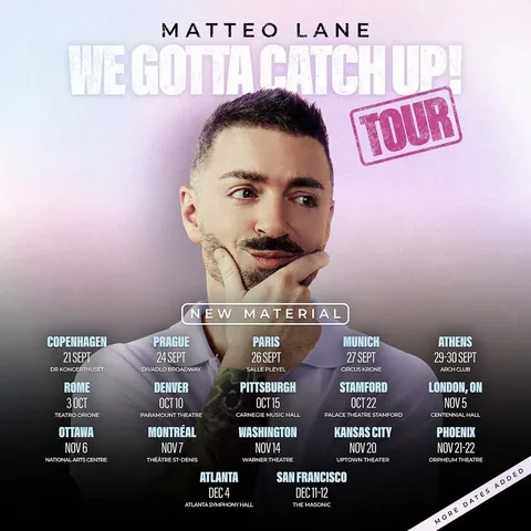 matteolane Instagram post about Live shows