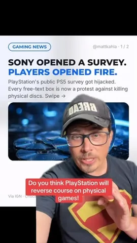 mattkahla Instagram post about PlayStation and digital gaming survey