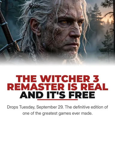 mattkahla Instagram post about The Witcher 3 remaster