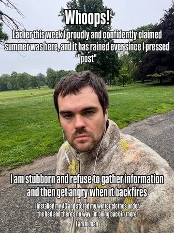 maxtheverygoodboy Instagram post about Rainy weather