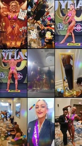 meganknight.bodybuilder Instagram post about Bodybuilding competition backstage