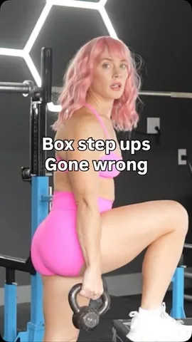 megsquats Instagram post about Box step up technique