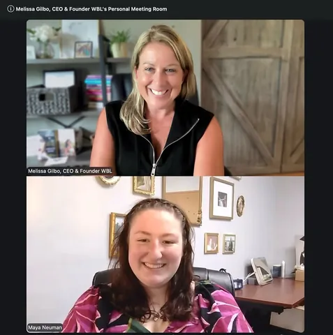 melissagilbo Instagram post about Mentorship for young women professionals