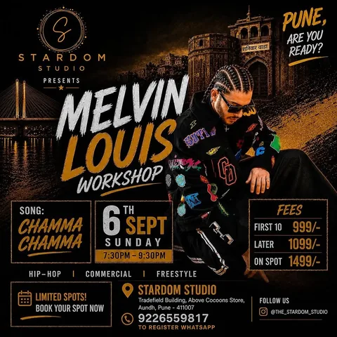 melvinlouis Instagram post about Dance workshop promotion