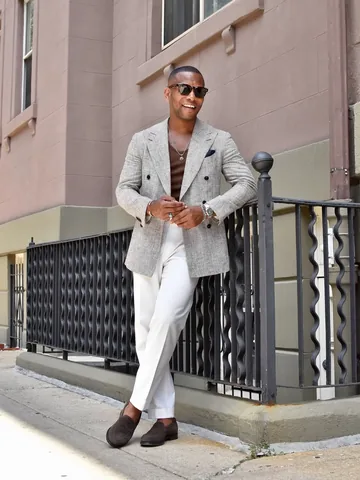 mensstylepro Instagram post about White trouser styling