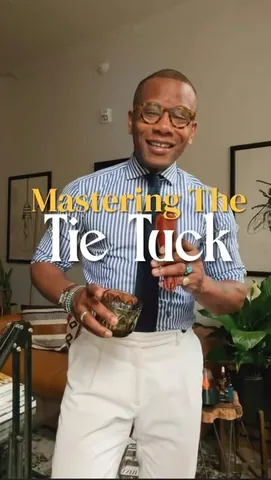 mensstylepro Instagram post about Tie tuck styling