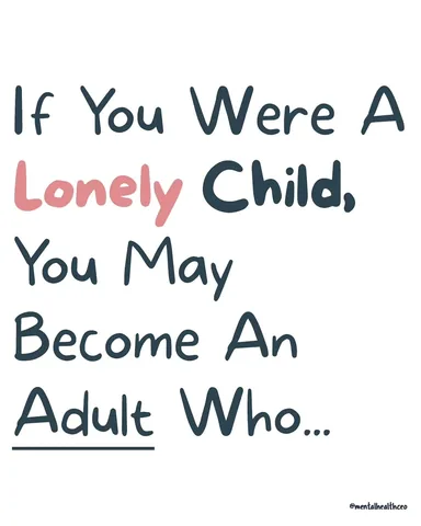 mentalhealthceo Instagram post about Childhood loneliness