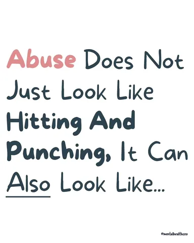 mentalhealthceo Instagram post about Nonphysical abuse