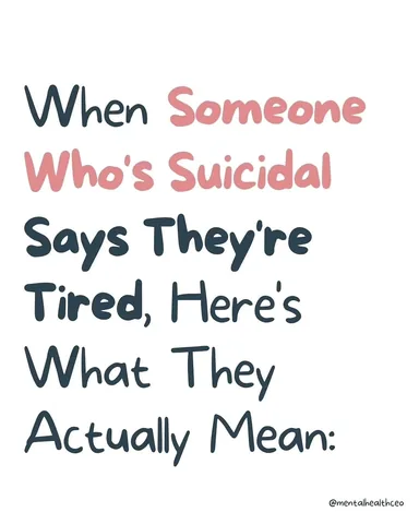 mentalhealthceo Instagram post about Suicidal distress