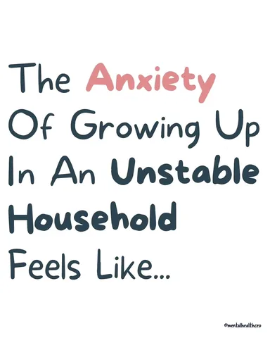 mentalhealthceo Instagram post about Childhood instability