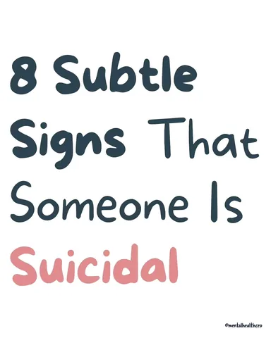 mentalhealthceo Instagram post about Suicide warning signs
