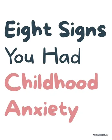 mentalhealthceo Instagram post about Childhood anxiety