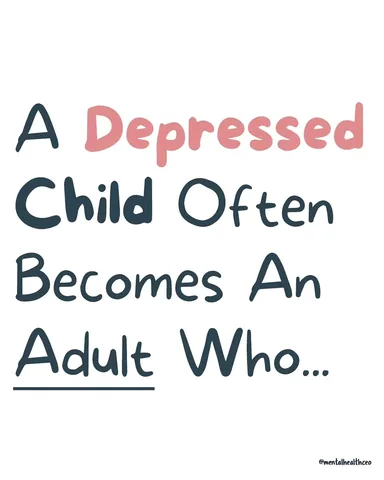 mentalhealthceo Instagram post about Childhood depression