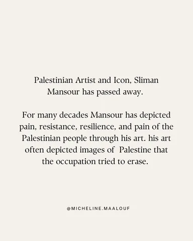 micheline.maalouf Instagram post about Sliman Mansour memorial