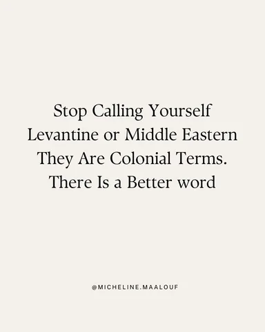 micheline.maalouf Instagram post about Colonial origins of regional terminology