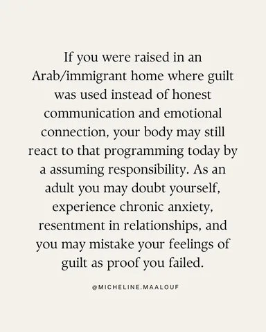 micheline.maalouf Instagram post about Guilt and the fawn response