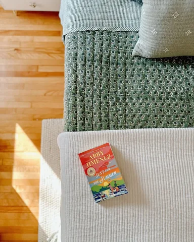 michellereadsbooks Instagram post about Just for the Summer review