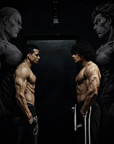mihirlifts Instagram post about Baki anime scene
