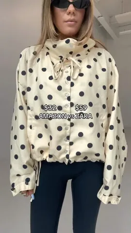 mikaylavallati Instagram post about Polka dot jacket