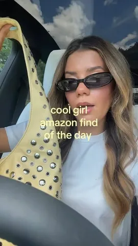 mikaylavallati Instagram post about Studded yellow bag