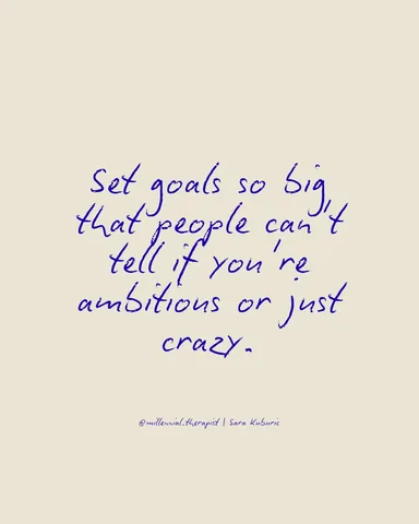 millennial.therapist Instagram post about Goal setting