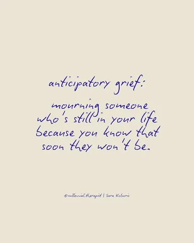 millennial.therapist Instagram post about Anticipatory grief in relationships