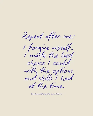 millennial.therapist Instagram post about Self forgiveness