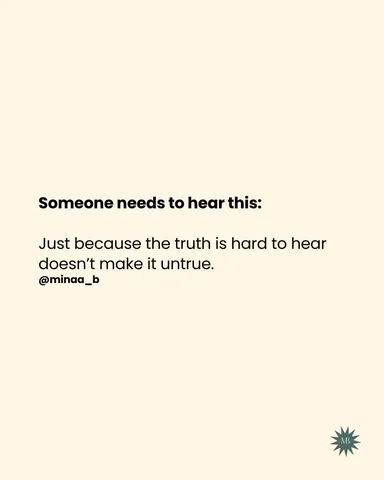 minaa_b Instagram post about Denial and personal peace