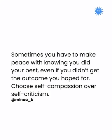 minaa_b Instagram post about Self compassion