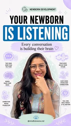mindovermatter.drkanak Instagram post about Newborn communication and development