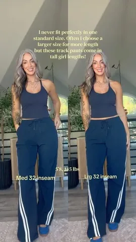 mirandaparker Instagram post about Track pants fit