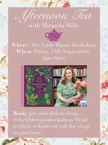 mirandasbookcase Instagram post about The Cosy Commonplace Book event