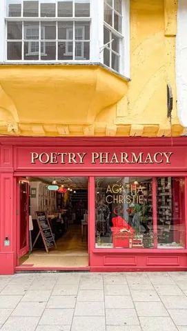 mirandasbookcase Instagram post about Poetry Pharmacy visit
