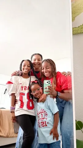 missporsha Instagram post about Family football outing