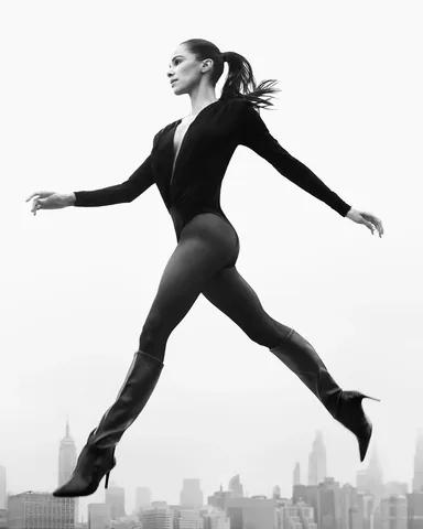 mistyonpointe Instagram post about Stuart Weitzman fashion look