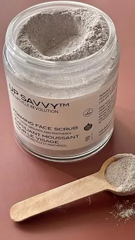 mochiandblush Instagram post about Up.Savvy face scrub review