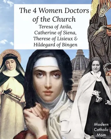 moderncatholicmom Instagram post about Women Doctors of the Church