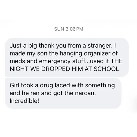 mommasgonecity Instagram post about College safety and overdose prevention