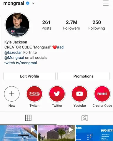 mongraal Instagram post about Year end reflection