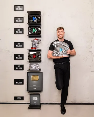 mrbeast Instagram post about Creator achievement