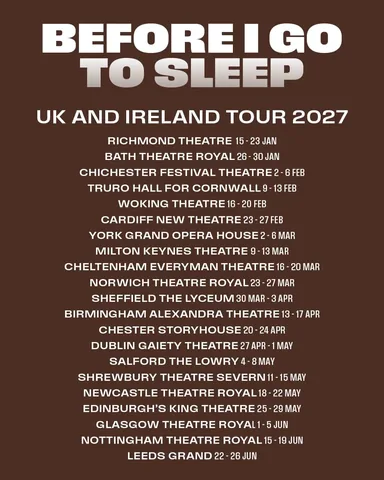 mrsgifletcher Instagram post about Theatre tour announcement