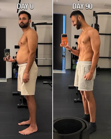 mrwhosetheboss Instagram post about Body transformation