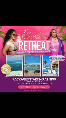 msbsanders Instagram post about Women’s retreat in Cancun