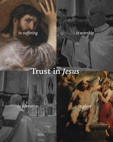 msgr.rossetti Instagram post about Trust in Jesus