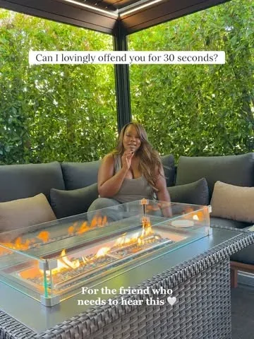 mskristine Instagram post about Fireside gathering